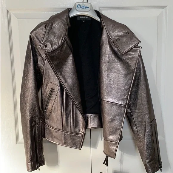 Aritzia Mackage Kenya Metallic Leather Jacket - Picture 2 of 6